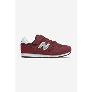 Dětské sneakers boty New Balance YV373KR2 vínová barva