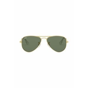 Dětské sluneční brýle Ray-Ban Junior Aviator zelená barva, 0RJ9506S