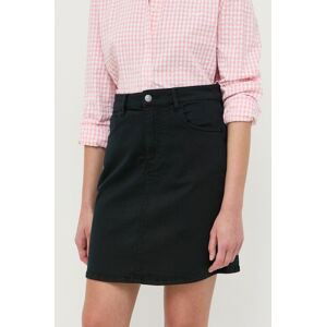 Džínová sukně Armani Exchange černá barva, mini