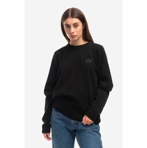 Vlněný svetr Wood Wood Asta Jambs Jambswool Jumper 10131010-4159 BLACK dámský, černá barva, lehký