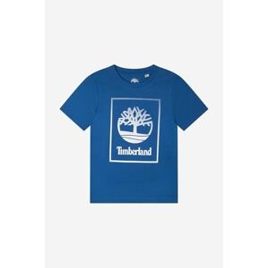 Dětské bavlněné tričko Timberland Short Sleeves Tee-shirt tmavomodrá barva, s potiskem