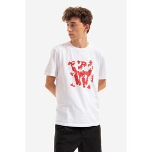 Bavlněné tričko Wood Wood Ace Puzzle T-shirt bílá barva, s potiskem, 10295703.2222-WHITE