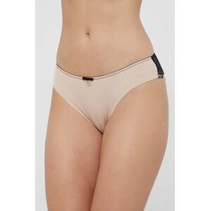 Podprsenka Emporio Armani Underwear béžová barva, průhledná