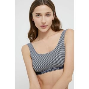 Podprsenka Emporio Armani Underwear šedá barva, vzorovaná