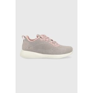 Sneakers boty Skechers růžová barva, na plochém podpatku