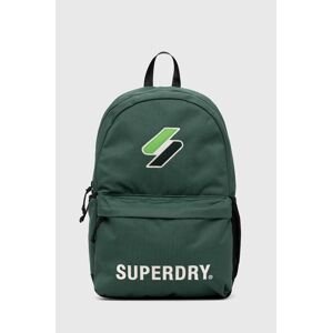 Batoh Superdry pánský, zelená barva, velký, hladký