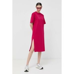 Šaty Armani Exchange růžová barva, maxi