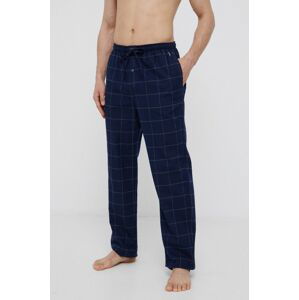 Bavlněné pyžamové kalhoty Polo Ralph Lauren tmavomodrá barva, vzorované