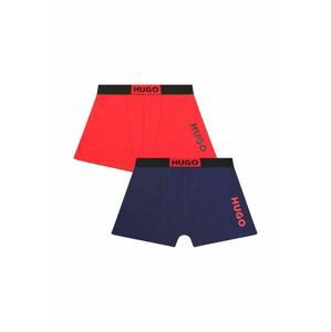 Dětské boxerky HUGO 2-pack červená barva