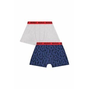 Dětské boxerky HUGO 2-pack tmavomodrá barva