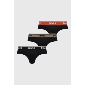 Spodní prádlo BOSS 3-pack pánské, černá barva