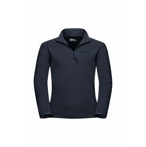 Dětská mikina Jack Wolfskin TAUNUS HALFZIP tmavomodrá barva, hladká