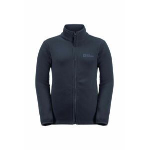 Dětská mikina Jack Wolfskin TAUNUS JACKET černá barva, hladká