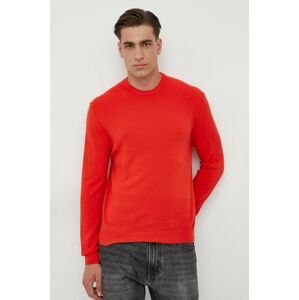 Vlněný svetr United Colors of Benetton červená barva, lehký