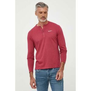 Bavlněné tričko s dlouhým rukávem Pepe Jeans Wiltshire růžová barva