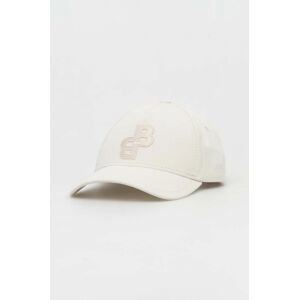 Bavlněná baseballová čepice BOSS bílá barva, s aplikací