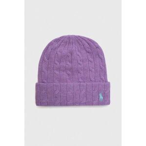 Čepice Polo Ralph Lauren fialová barva