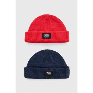 Dětska čepice Vans LITTLE GROM BEANIE 2-pack červená barva