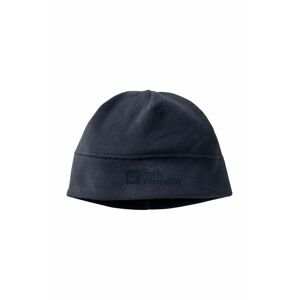 Dětska čepice Jack Wolfskin REAL STUFF BEANIE tmavomodrá barva, z tenké pleteniny