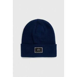 Čepice Alpha Industries X-Fit Beanie tmavomodrá barva, 168905.07