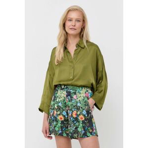 Košile MAX&Co. dámská, zelená barva, relaxed, s klasickým límcem
