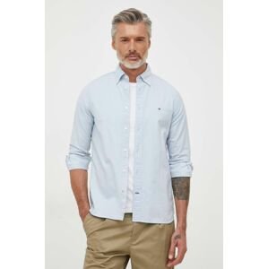 Bavlněné tričko Tommy Hilfiger regular, s límečkem button-down