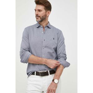 Košile Polo Ralph Lauren tmavomodrá barva, regular, s klasickým límcem