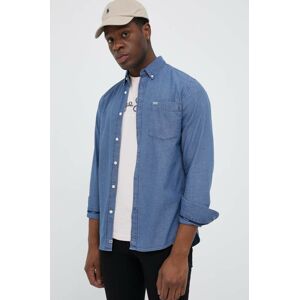 Džínová košile Pepe Jeans Cranmore pánská, regular, s límečkem button-down