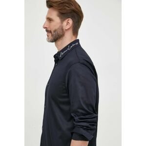 Košile Armani Exchange pánská, tmavomodrá barva, regular, s klasickým límcem