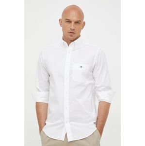 Košile Gant bílá barva, regular, s límečkem button-down
