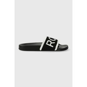 Pantofle Roxy Slippy dámské, černá barva, ARJL101127