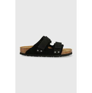 Semišové pantofle Birkenstock Uji dámské, černá barva, 1024832