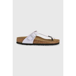 Žabky Birkenstock Gizeh dámské, fialová barva, na plochém podpatku, 1025369