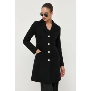Vlněný kabát Marciano Guess černá barva, přechodný