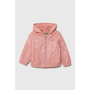 Dětská bunda United Colors of Benetton růžová barva