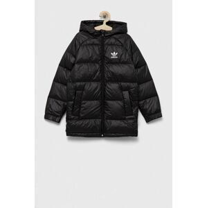 Dětská péřová bunda adidas Originals DOWN JACKET ELO černá barva