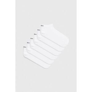 Ponožky HUGO 6-pack dámské, bílá barva