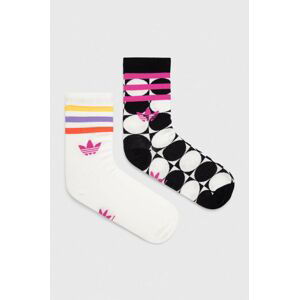 Ponožky adidas Originals PRIDE 2-pack dámské, černá barva