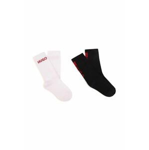 Dětské ponožky HUGO 2-pack černá barva