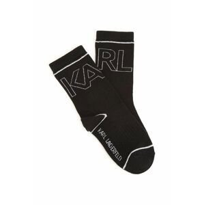 Dětské ponožky Karl Lagerfeld 2-pack černá barva