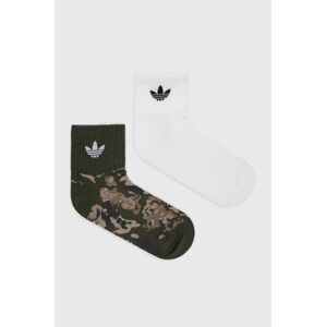 Ponožky adidas Originals 2-pack bílá barva