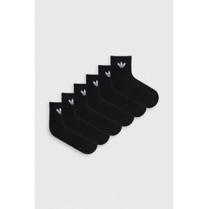 Ponožky adidas Originals 6-pack černá barva, IJ5626