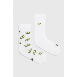 Ponožky adidas 2-pack bílá barva