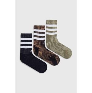 Ponožky adidas 3-pack hnědá barva