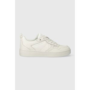 Kožené sneakers boty Calvin Klein Jeans BASKET CUPSOLE LACEU bílá barva, YW0YW01050