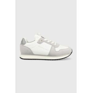 Sneakers boty Calvin Klein Jeans RUNNER SOCK LACEUP R bílá barva, YW0YW01238