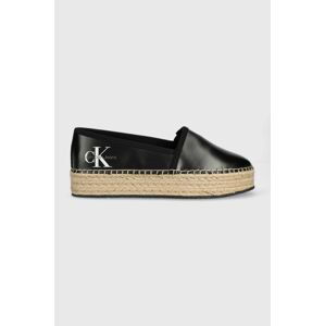 Espadrilky Calvin Klein Jeans ESPADRILLE FLATFORM černá barva, na platformě, YW0YW01241