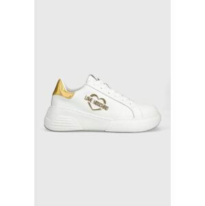 Sneakers boty Love Moschino bílá barva, JA15105G1HIA510A