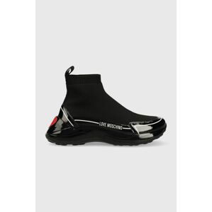 Sneakers boty Love Moschino černá barva, JA15176G1HIY300B