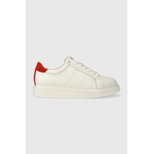 Kožené sneakers boty Lauren Ralph Lauren Angeline 4 bílá barva, 802912651001